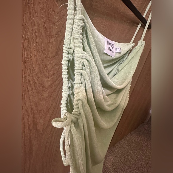 Princess Polly Green Ruched Cowl Neck Bodysuit - Picture 2 of 4